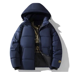 2024 Winter Parka Coats Men Luxury Fashion New Section Casual Thicken Cotton Parka Hooded Outwear Windproof Warm Jackets Hoodies