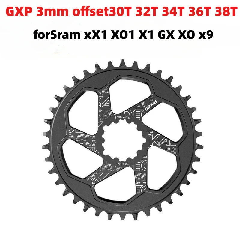 GXP 3mm Offset Bike MTB Mountain Bike 30T-38T Crown Bicycle Round Chainring Crank Crankset ForSram XX1 XO1 X1 GX XO X9