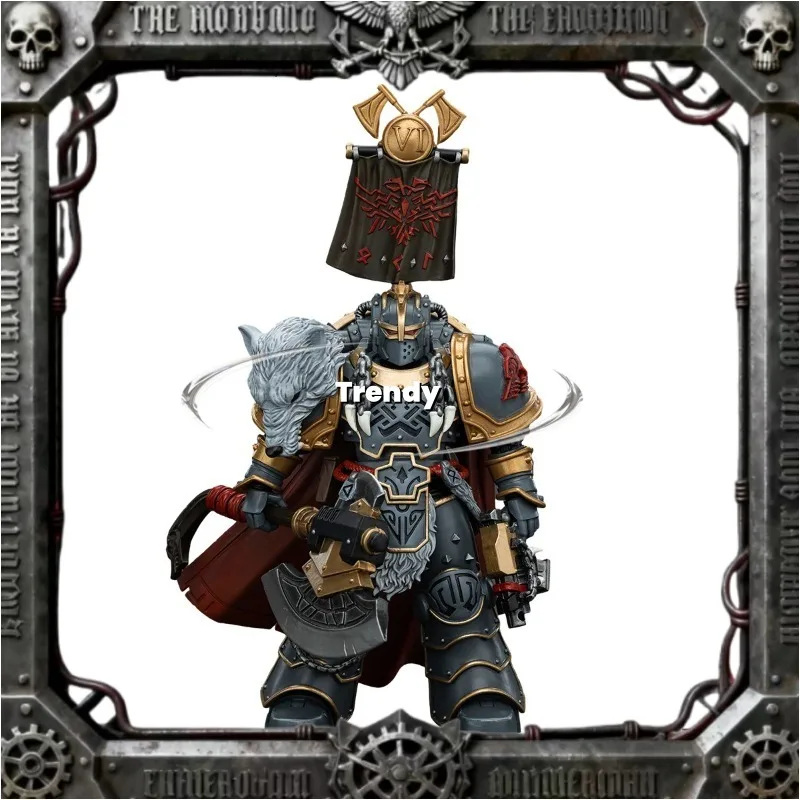 

[Spot ]JOYTOY1/18 Warhammer 40K Space Wolf Corps Archon with Power Axe and Battle Shield Model Toy Gift collection