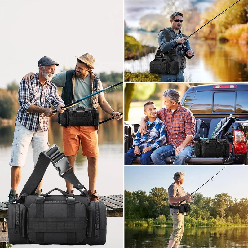 Outdoor fitness bag waist bag handbag fishing tool storage bag magic 3P camera bag multifunctional MOLLE tactical shoulder bag