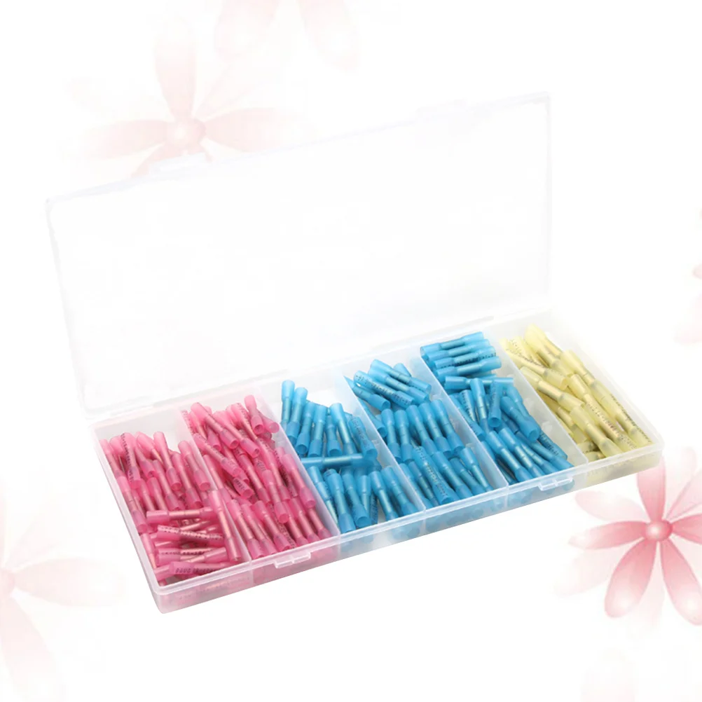 

200 шт. водонепроницаемых термоусадочных трубок плоской формы, прочных обжимных клемм для быстрой и надежной обвязки проводов в морской среде