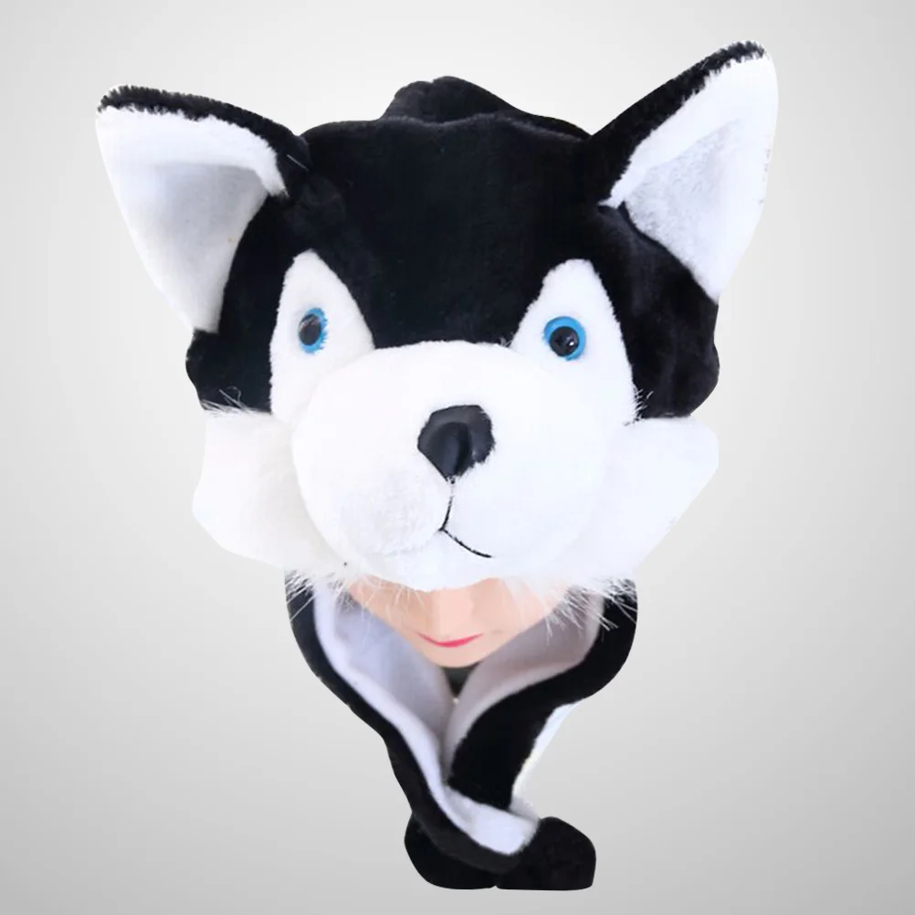 

Durable Black Animal Hat for Kids Cartoon Design Comfortable Cotton Cosplay Performance Wear Animal Hat