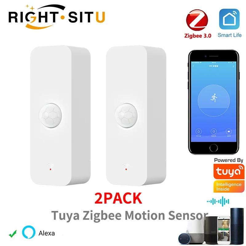 Tuya Zigbee Smart PIR Motion Detection Sensor For Smart Home Via Smart Life Remote Monitor Work With Alexa Zigbee Hub Required