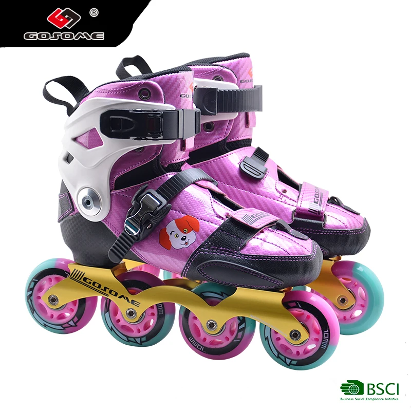 Gosome Fix Size Professionele Cnc Aluminium Rack Speed Skate Schoenen Voor Kinderen