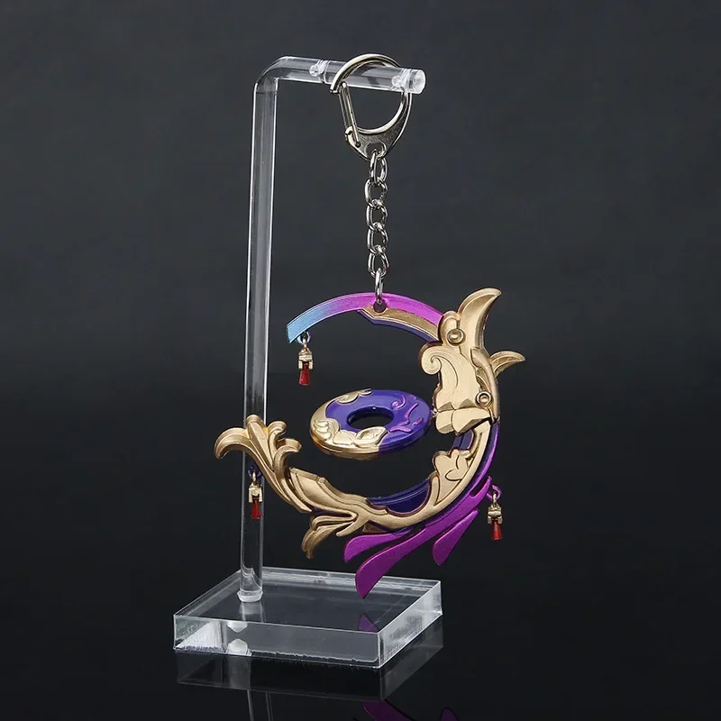 Game Impact Keychain Sangonomiya Kokomi Arms Everiasting Moonglow Anime Game Metal Ornament Toy Model Key Pendant Key Chains