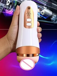 Powerful Masturbation Cup Realistic Vagina Vibrator Adult Automatic Male Masturbator Sex Toys for Men Pussy Blowjob Simulator18+