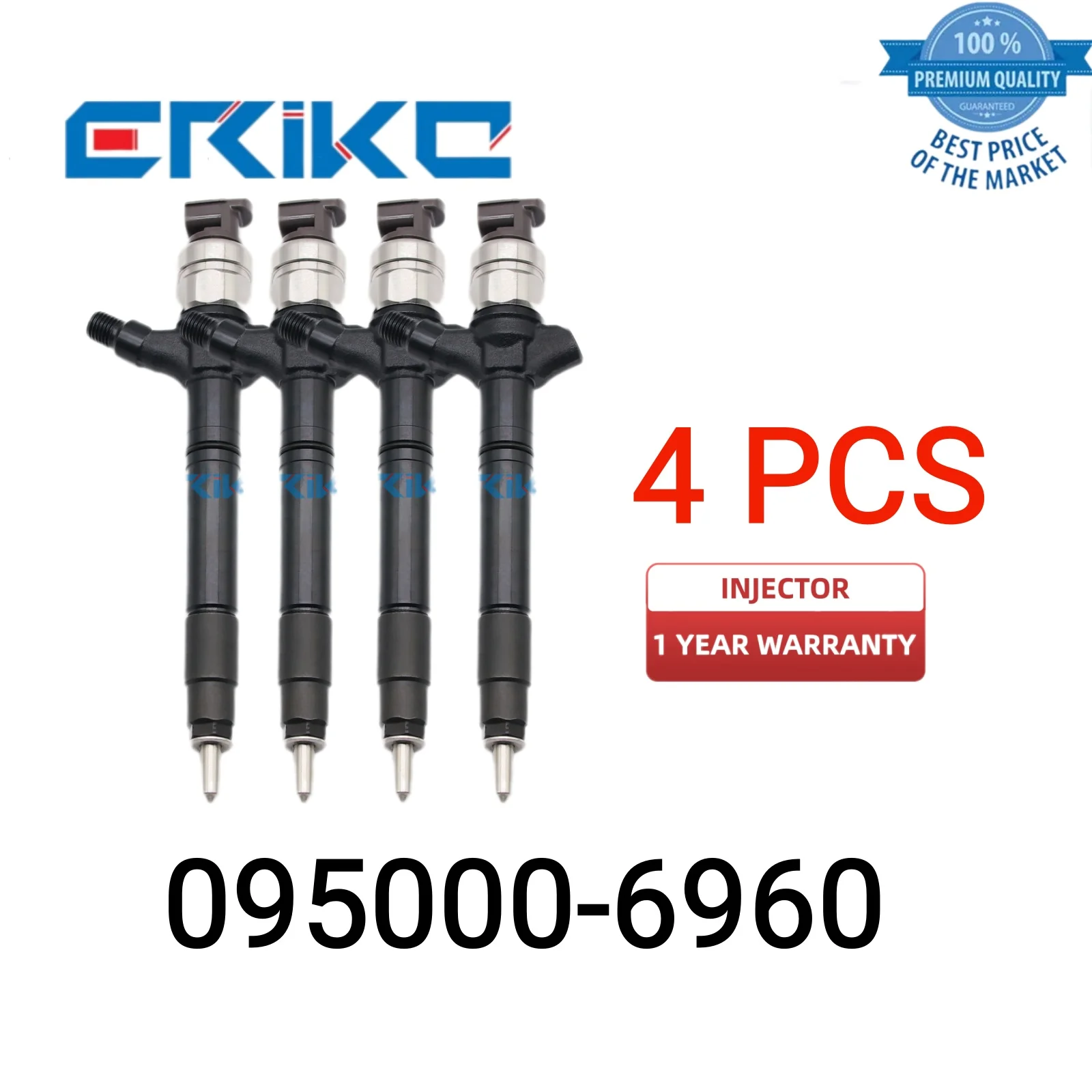 

4 PCS 095000-696# Original Fuel Injector 095000-6960 Nozzle Injector Common Rail Injector for Toyota