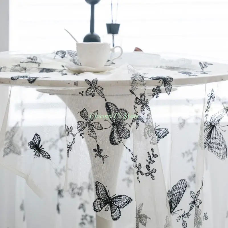 X90F Decorative Polyester Tablecloth Lace Embroidery for Any Season