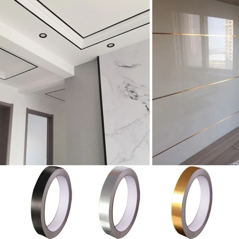 Adhesive Floor Tile Strip Seam Sticker Copper Foil Tape Waterproof Wall Sealing Tape Home Decoration