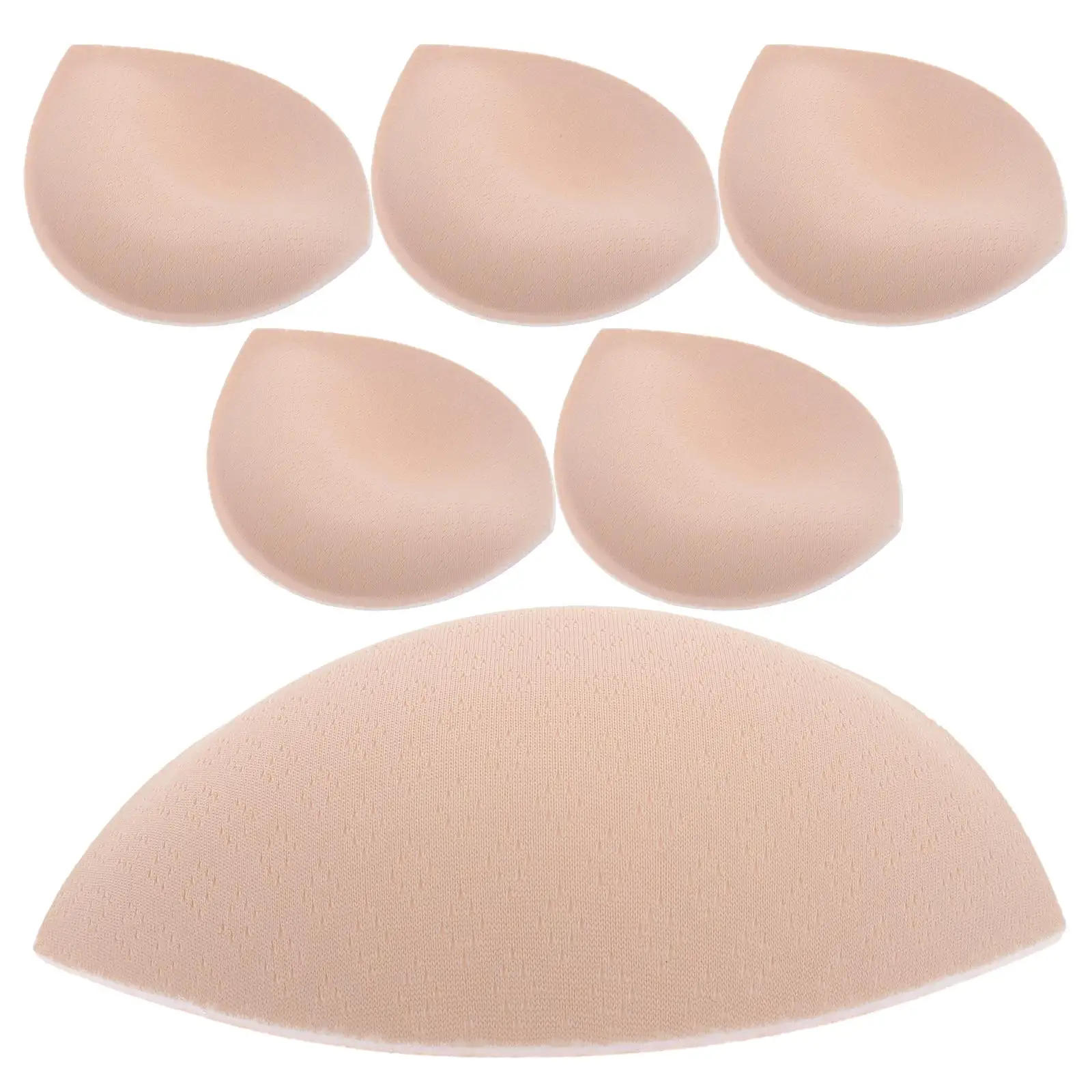 

3 Pairs Khaki Bridal Push Sweat Cups Stuffer Wedding Bikini Chest Padding Sponge Top Sports Bra Inserts Replacement Enhancer