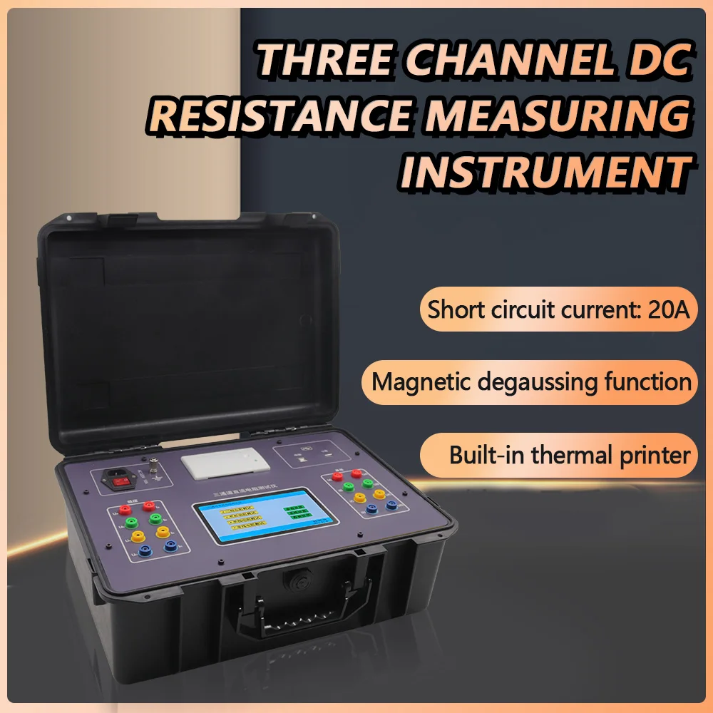 FUZRR ES3080 Three Channel Large Capacity Transformer DC Resistance Tester With USB Interface Built-in PrinterAR