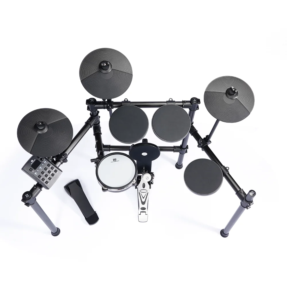Portable Compact Electronic Drum Set Digital Percussion System With Realistic Tone Sound Module For Home Music Practice