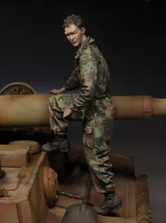 1:35 Resin kit Waffen-SS Panzer Crew, Kursk 1943 4 Collectible Unassembled Sculpture for Hobbyists
