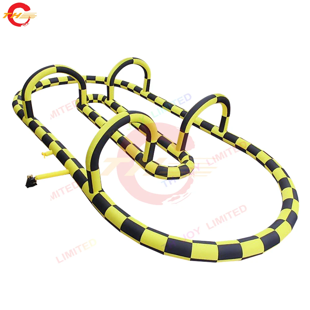 15x8m Black Yellow Giant Inflatable Rrch Race Track Bumper Car Didi Cars Racing Arena for Sale