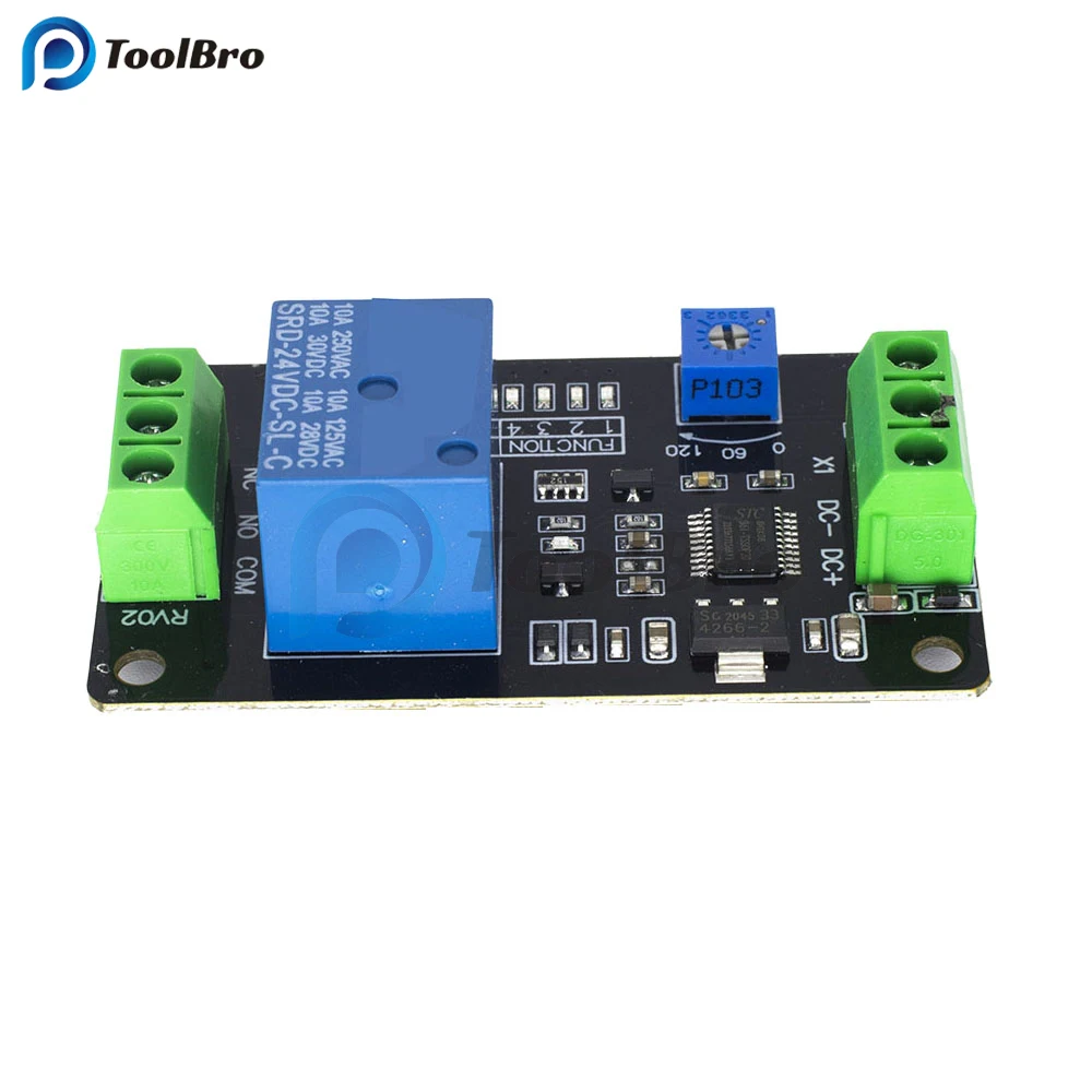 TRM01 Time Delay Relay Module DC 5V 12V 24V Self-Locking Timer Delay Switch Power-On Delay Disconnect Timming Relay Board