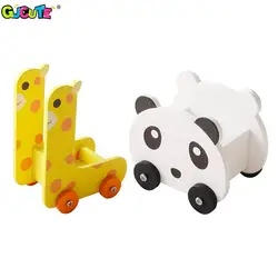1:12 Dollhouse Miniature Panda Trolley Giraffe Storage Rack Model With Wheel Furniture Decor Toy Doll House Accessories