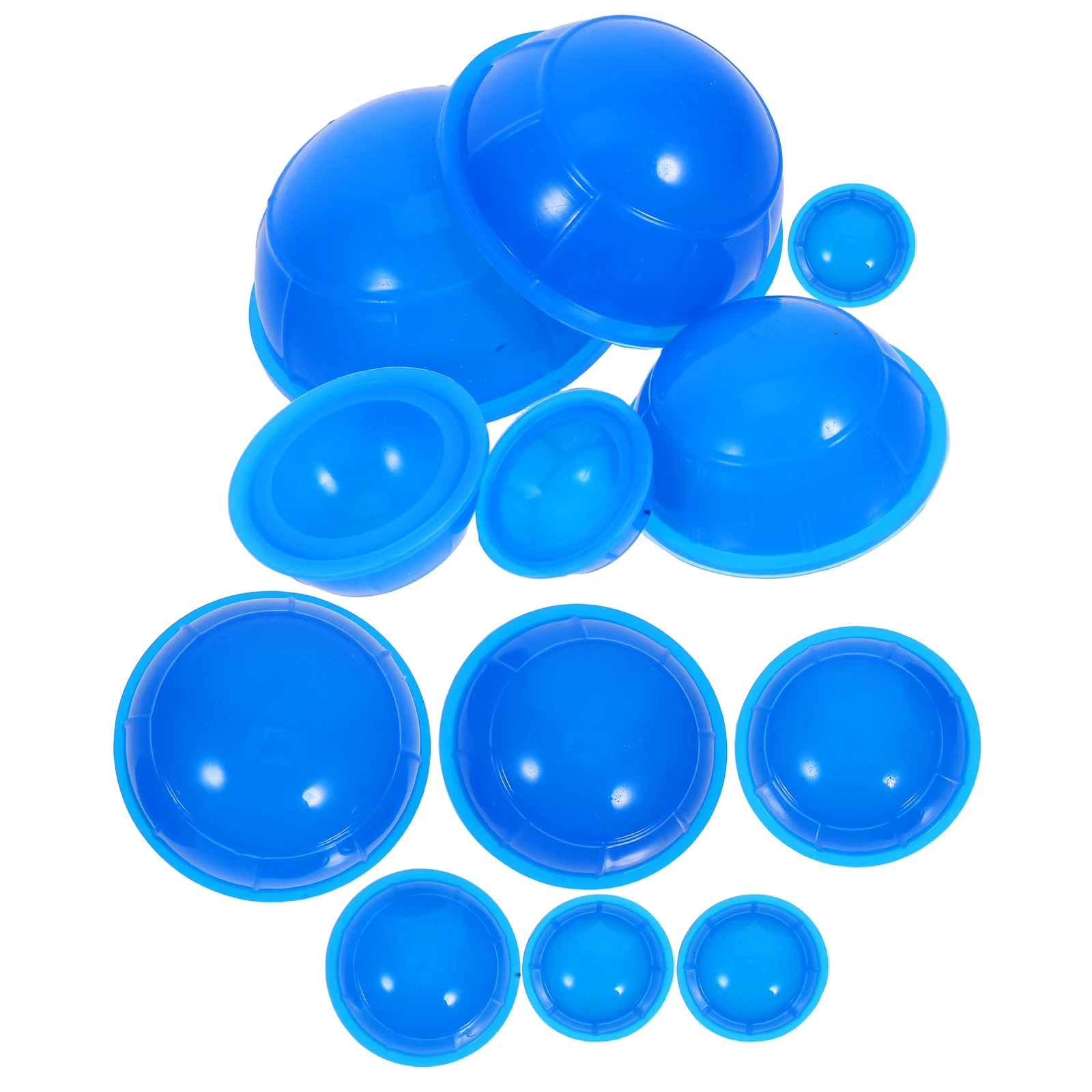 12 pezzi set ergonomico per terapia di coppettazione in silicone anticellulite sollievo dal spasmo muscolare massaggiatore per tutto il corpo coppettazione in silicone blu