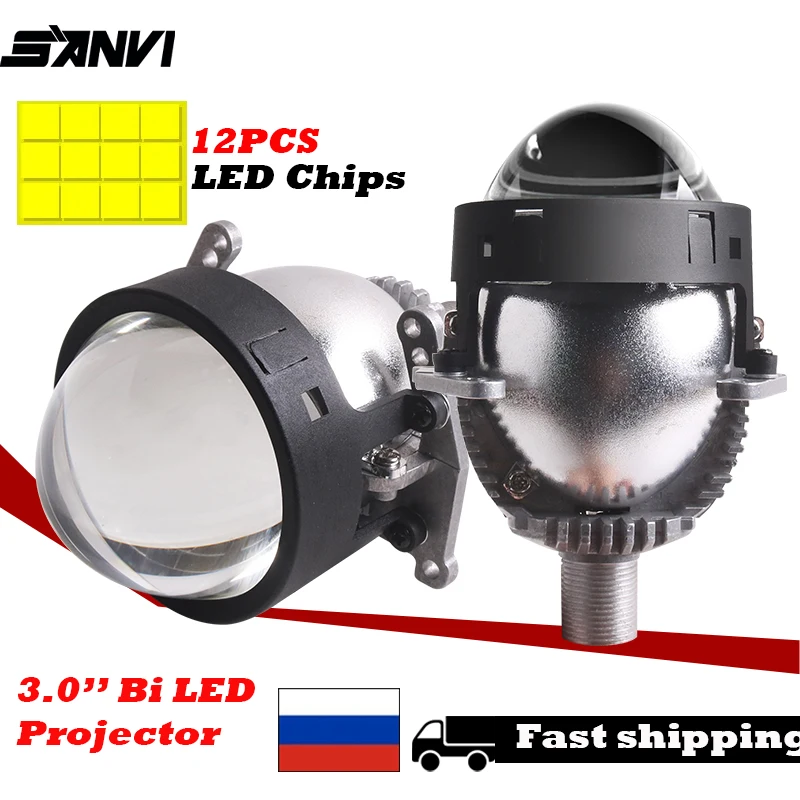 

Led Lights for Motorcycle Yamaha Toyota BMW H7 H4 Projector Lens 6000K 65W HID Retrofit Headlamp Automobile Motorbike