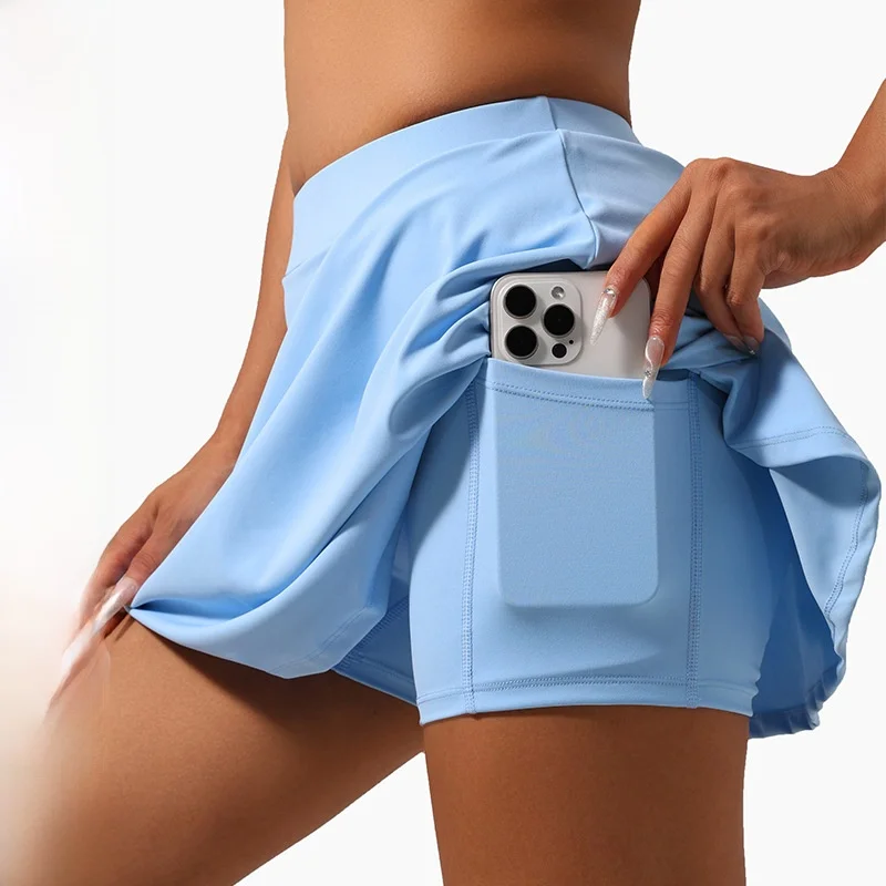 

Women's High Waist Slim-fit Yoga Tennis Culottes Quick-Drying Cloud Sense Sports Pants Outdoor Fitness Summer Fashion