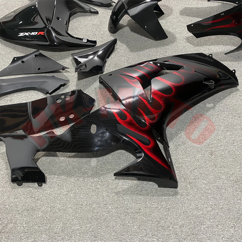 Motorcycle Fairing Kit Fit For NINJA ZX10R ZX 10R ZX-10R 2006 2007 Bodywork Set High Quality Abs Injection Red Flame