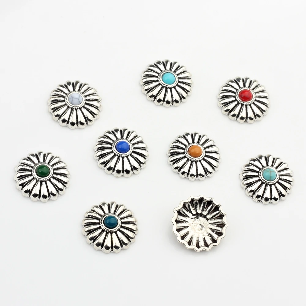 Zinc Alloy Metal  CONCHO Mini Daisy Flowers Charms 20mm 4pcs/lot For DIY Bracelet Earrings Jewelry Accessories Findings