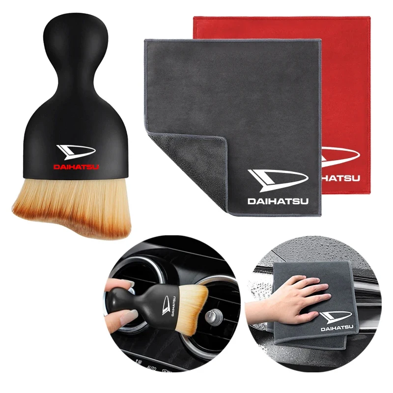 for Daihatsu D-Base D-R Pico Copen Sirion Mira Car crevice dust removal artifact brush cleaning brush tool Microfiber Towel