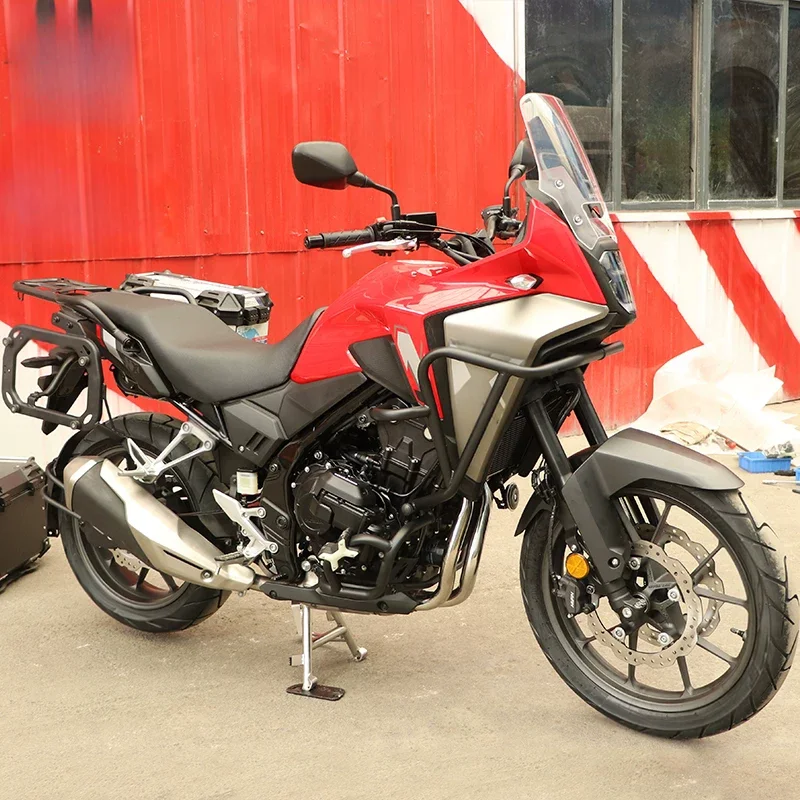 For Honda NX500 WH500‑3A Motorcycle Lower Crash Bar Bumper Guard Split Full Enclosed Reinforced Anti‑Fall Protection Modificatio