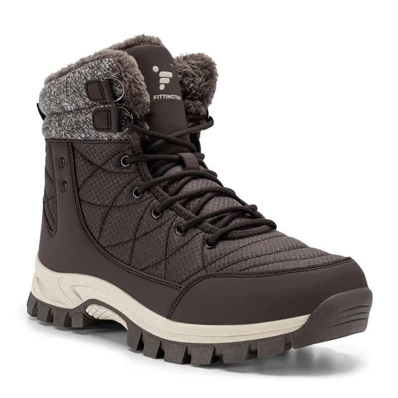 Men'S Winter Snow Ankle Boots Cold Resistant Thick Warm Fur‑Lined Water‑Resistant Lightweight Comfortable Anti‑Slip Winter Shoes