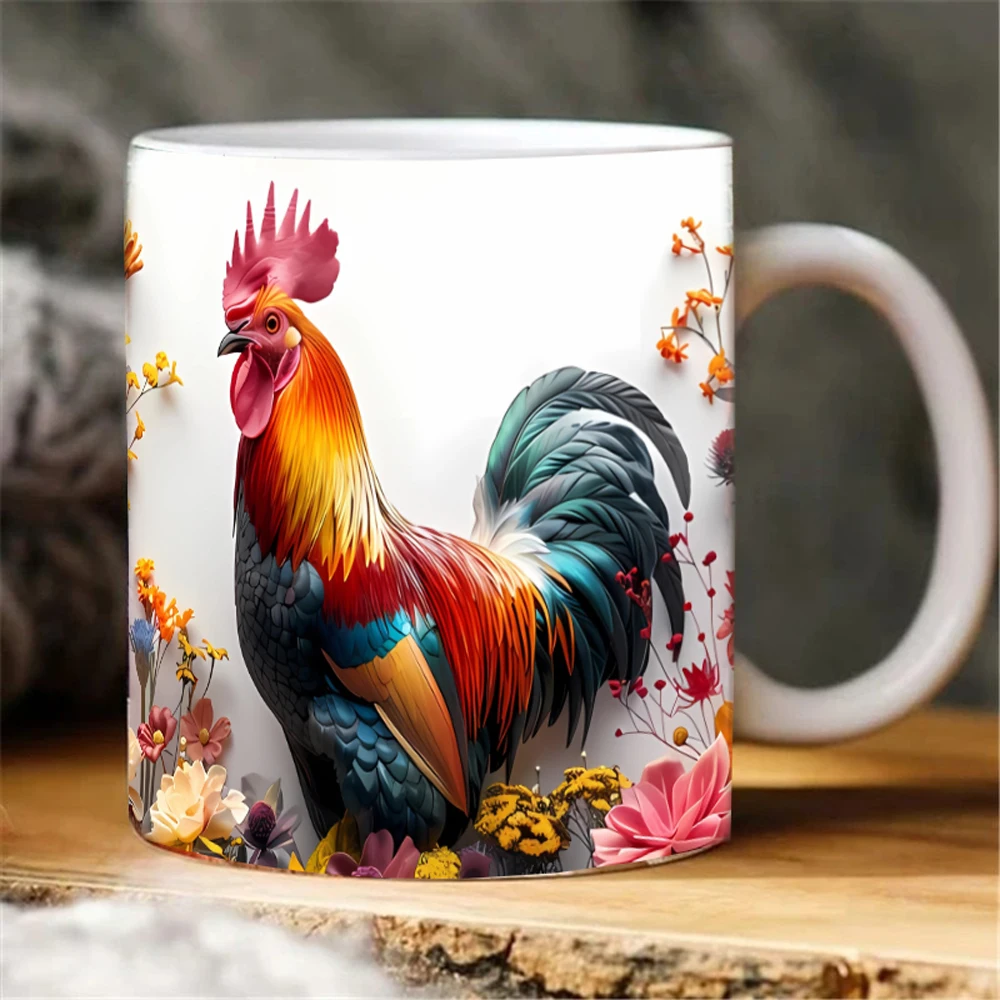 Rooster coffee mug funny office coffee mug Farmer’s office drinking cup father birthday gift mug