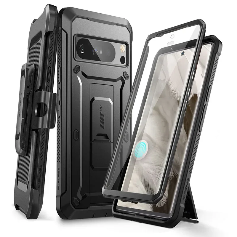 SUPCASE For Google Pixel 8 Pro Case (2023) UB Pro Full-Body Rugged Belt-Clip & Kickstand Case with Built-in Screen Protector