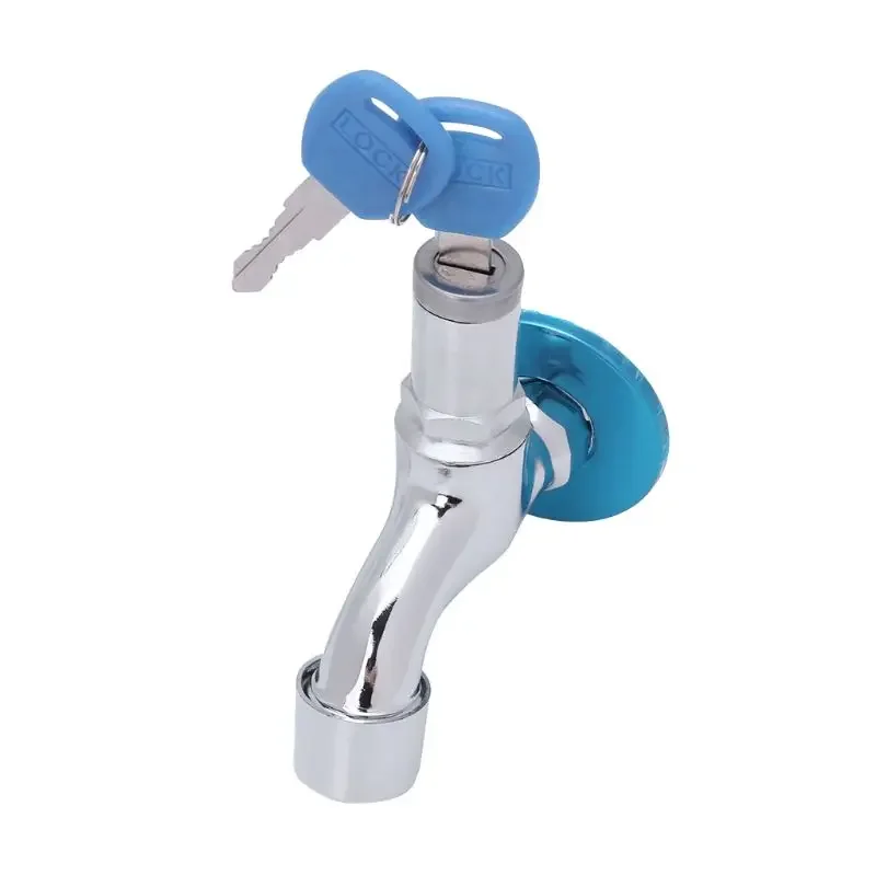High Quality Anti-theft Sink Faucet With Lock Key Single Handle Lockable Household Washing Water Tap DropShipping For Outdoor