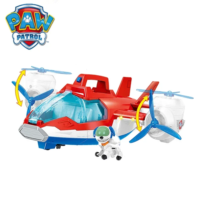 Paw Patrol Toy Large Music Rescue Plane Juguetes Toy Patrulla Canina Robot Dog ABS Action Figure Birthday Gifts for Boy and Girl