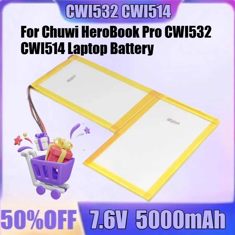 

New CWI532 CWI514 High Quality 5000mAh 7.6V Suitable for Chuwi HeroBook Pro CWI532 CWI514 Laptop Battery