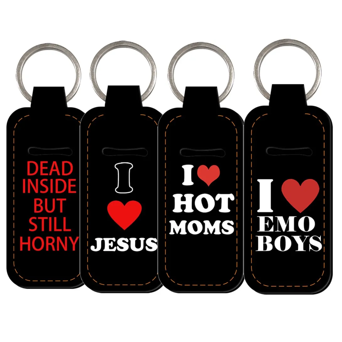 I LOVE Jesus Lipstick Holder Keychain Women's Keyring Multi-Functional with Lip Balm Pouch Bag Accessories Mother Gifts