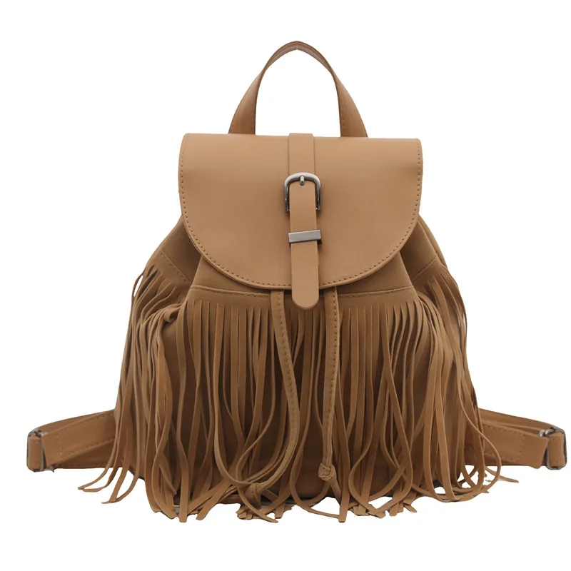 

Women's Backpack Tassel Large Back Pack for Women 2025 Fashion Korean Girls Student Rucksack Female Backpacks School Bags
