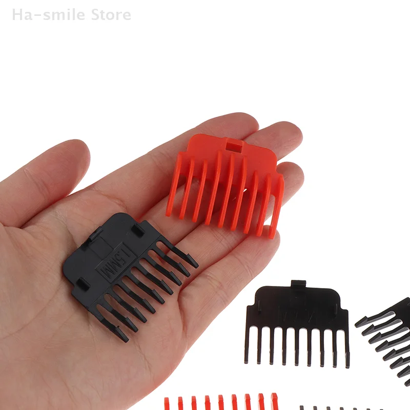 

Attachment Compatible 1.5/ 2/ 3/ 4/ 6/ 9mm 1inch 1 Set T9 Hair Clipper Guards Guide Combs Trimmer Cutting Guides Styling Tools