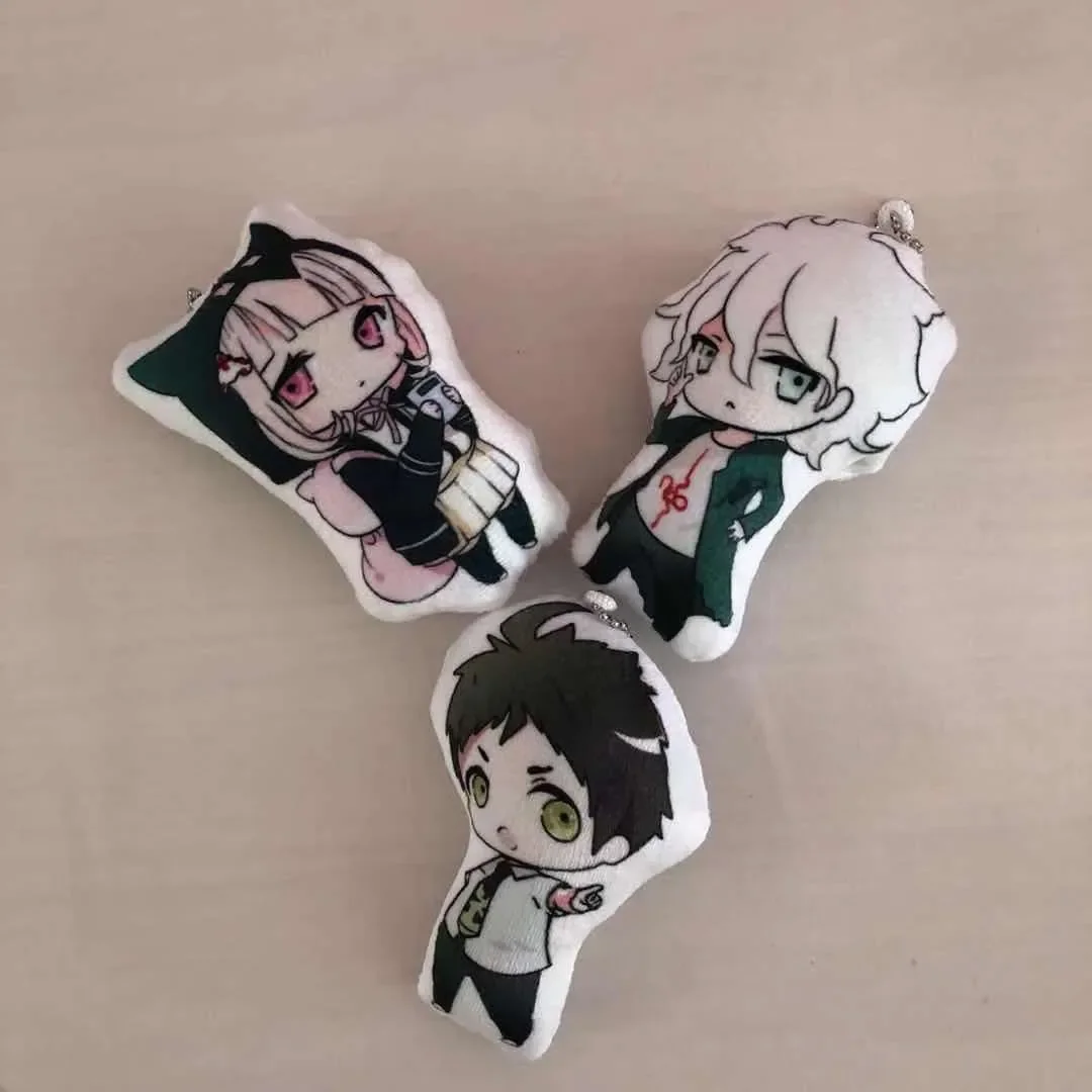 10cm Hot Pendant Hinata Hajime Nanami Chiaki Komaeda Nagito Plush Filled Doll Toys Key Chain Schoolbag Decoration Gifts