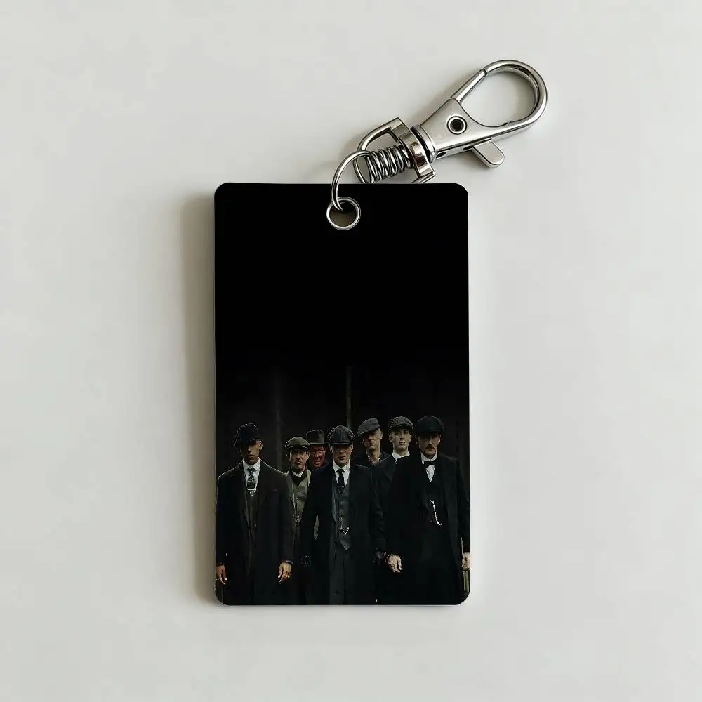 P-Peaky B-Blinders Tommy Card Holder Men And Womenn Universal Antirust Keychain Learther Access Drop Key Tag Ring