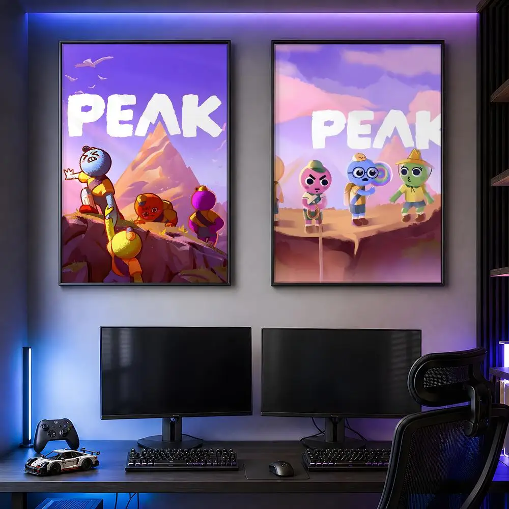 Game PEAK Co-Op Climbing Adventure Poster PP Self Adhesive Decorative HD for Garage Gaming Room Living Room Gift