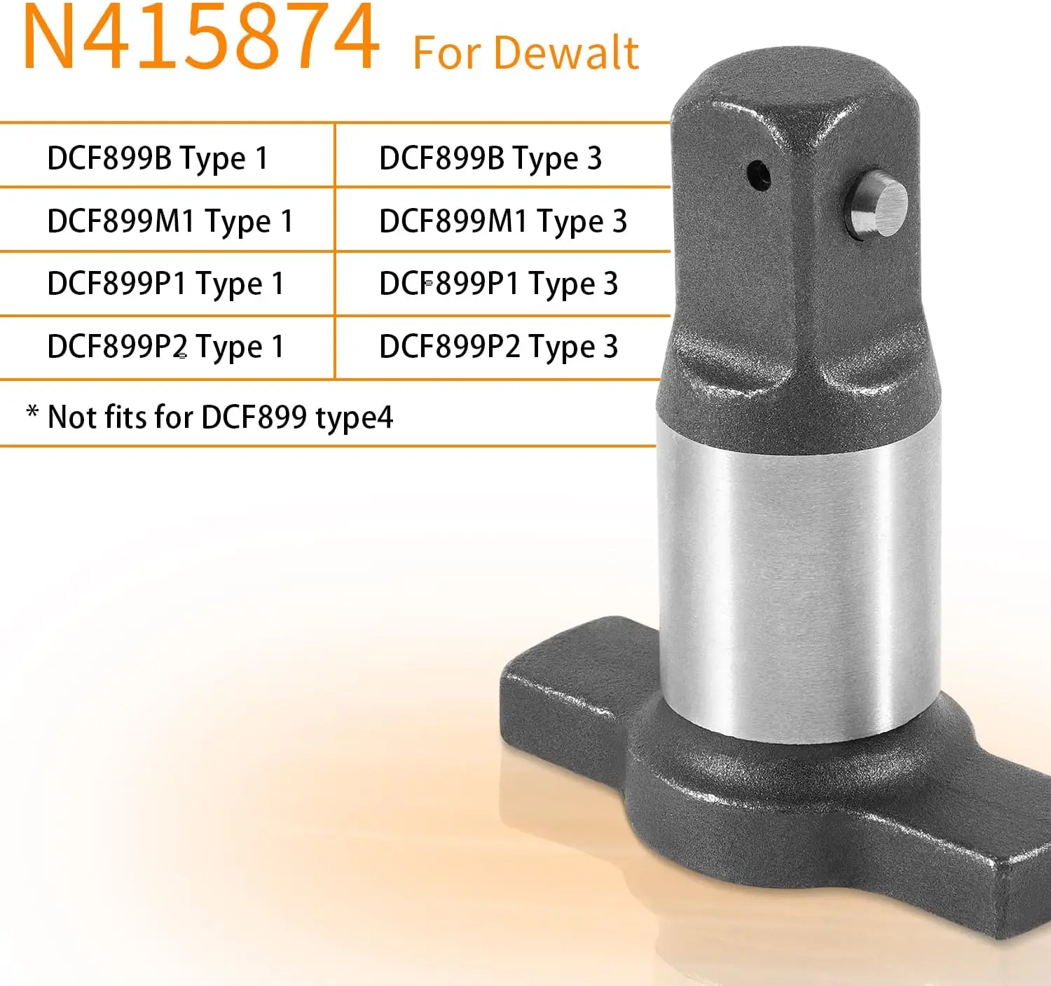 19mm N415874 Spring Loaded Iron Anvil Impact Block for DEWALT DCF899 Electric Impact Wrench Power Tool Accessories - view 4