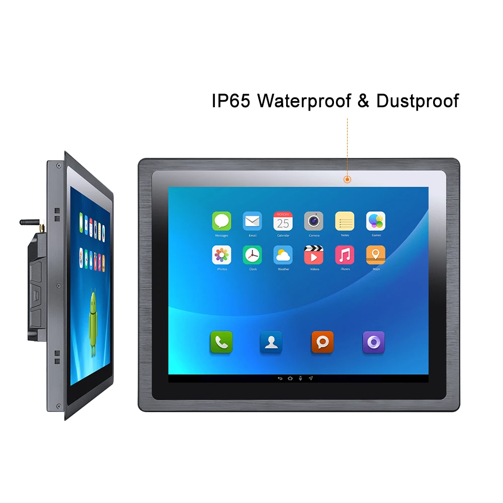IP65 Waterproof 10 15.6 21.5 24 Inch Panel Mount Embedded RK3568/i5/i7/J6412/N150 HMI Capacitive TouchScreen Industrial Panel PC