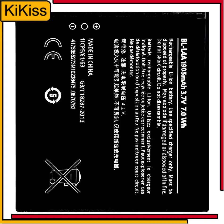 

For Nokia Lumia 535 RM-1090 RM-1089 Dual 830 RM-984 High Capacity BL-L4A 1905Mah Mobile Phone Battery