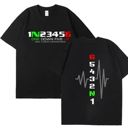 Harajuku Men's T-Shirts Manual Transmission 1N23456 Motorcycle Graphics Fashion Tops Oversized Tee Hip Hop Harajuku Streetwear