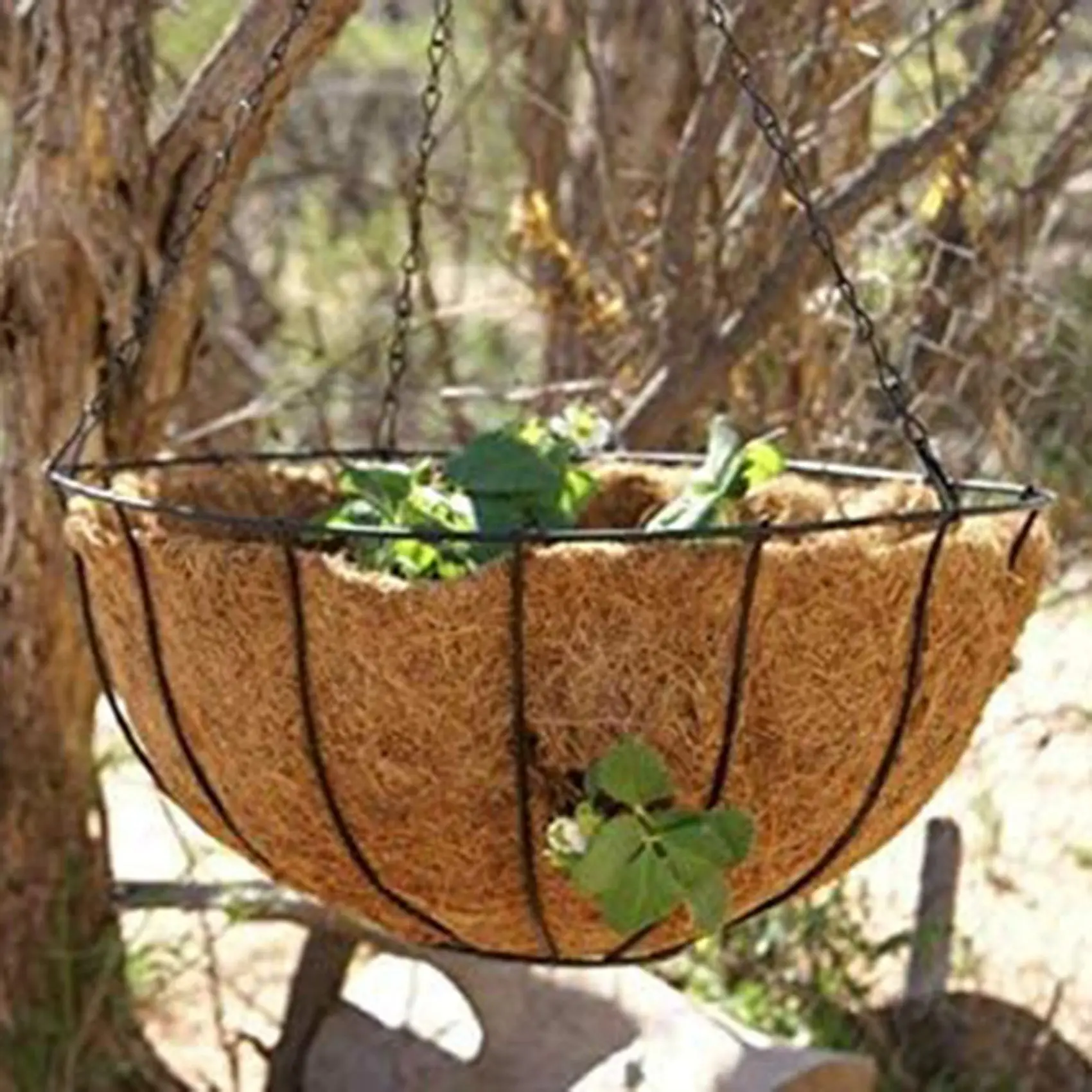 

A84E-14-дюймовые вкладыши из кокосового волокна для кашпо, 4 шт., круглые сменные вкладыши для корзин, натуральные вкладыши из кокосового волокна для подвесных корзин