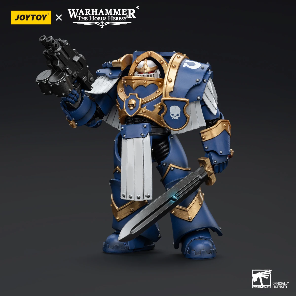 

JOYTOY Warhammer "The Horus Heresy" Ultramarines Cataphractii Terminator Squad Sergeant With Power Sword Action Figures Original
