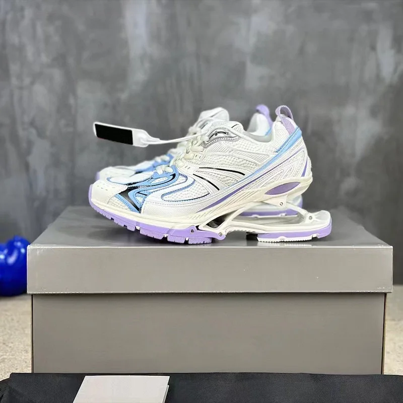

Женские и мужские белые, фиолетовые, синие кроссовки на подвесной подошве, массивные, на платформе, модные, повседневные, спортивные, дизайнерская трендовая обувь