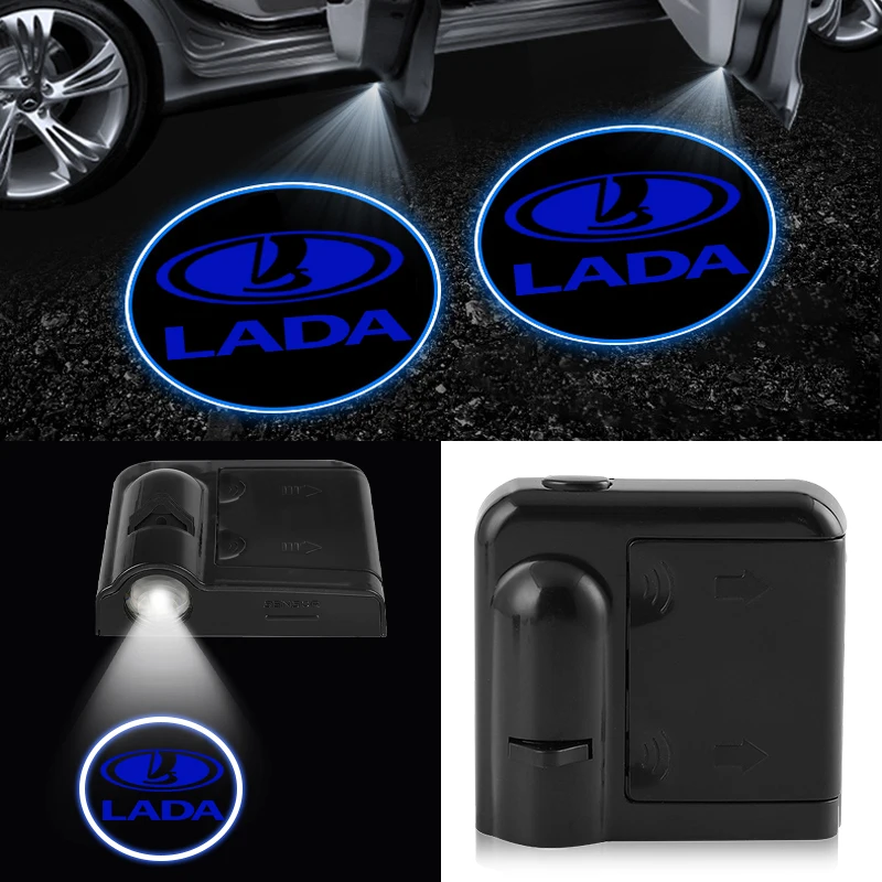 

Car Door LED HD Welcome Courtesy Shadow Projector Lamp Logo Light For Lada Granta Vaz Kalina Priora Niva Samara 2110 Accessories