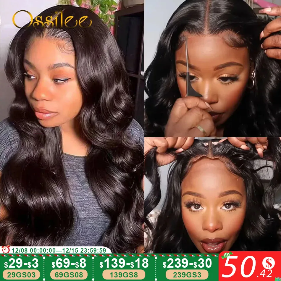 Pre Cut Lace Wig Human Hair Ready to Wear 13x4/13x6 Transparen Lace Frontal Wigs Body Wave 5x5 Closure Wigs 360 Full Lace Wig