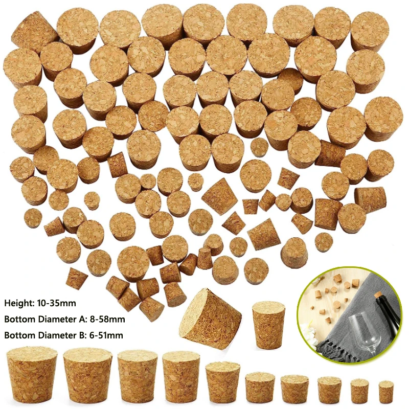 5-100Pcs Wine Corks Corks Wine Stopper Reusable Functional Portable Sealing Stopper for Bottle Bar Tools Kitchen Accessories