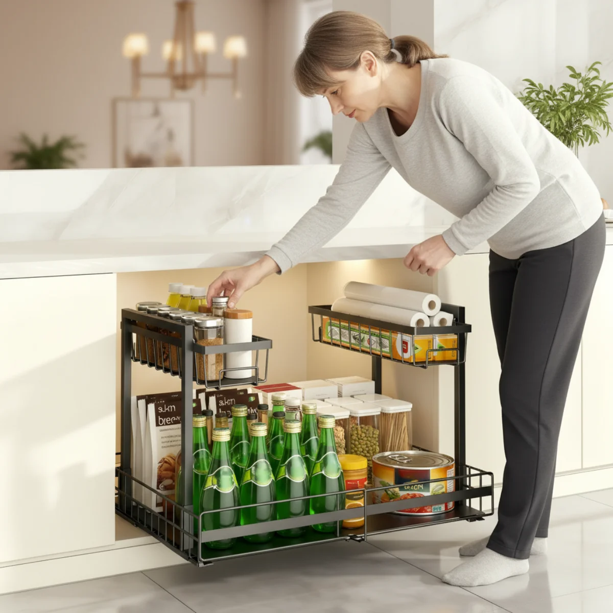 Home Depot Bathroom Sink - 2-Tier Expandable Under Sink Organizer, Sturdy
